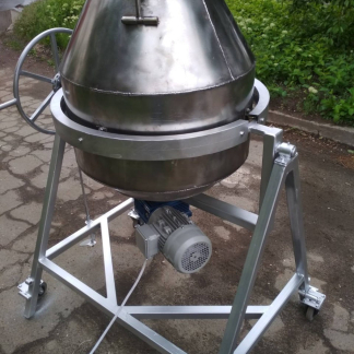 Змішувач харчовий барабанний з нержавіючої сталі 500 літрів, 3кВт.