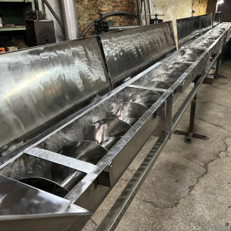 Шнекові транспортери для ягід з нержавіючої сталі