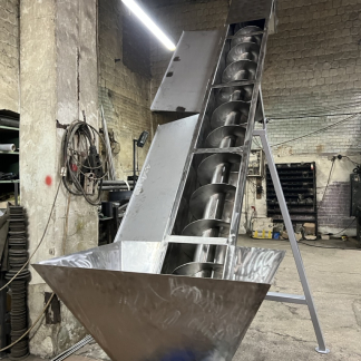 Жолобові шнекові транспортери з нержавіючої сталі