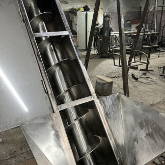 Жолобові шнекові транспортери з нержавіючої сталі