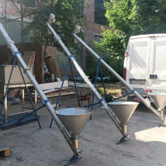 Трубчатый винтовой конвейер, транспортер для ягод  D250 L4000